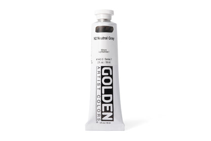 Golden Heavy Body Acrylics, Neutral Gray N2, 2 oz. Tube