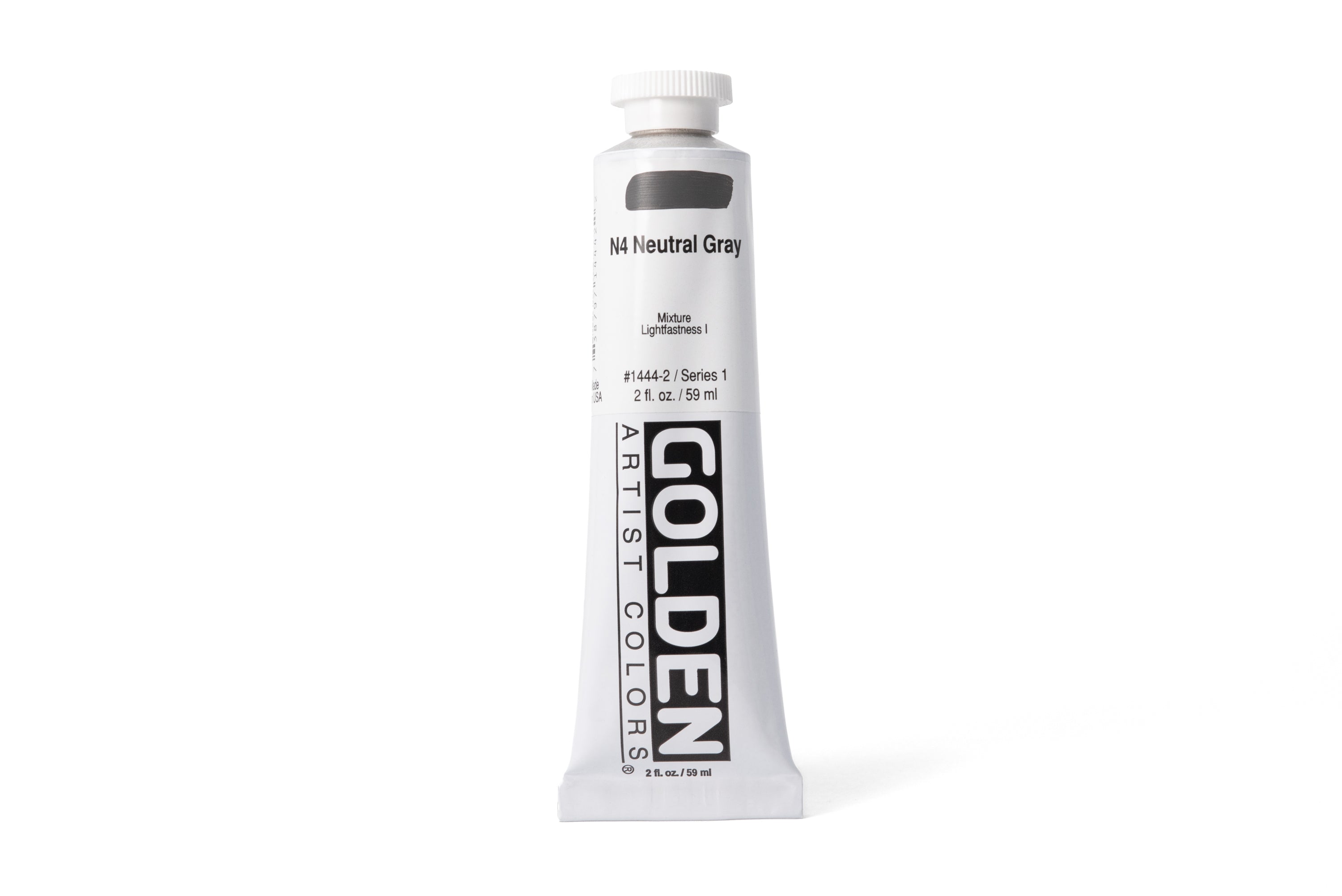 Golden Heavy Body Acrylics, Neutral Gray N4, 2 oz. Tube