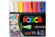 Uni POSCA Paint Markers, Medium Tip (PC-5M), Set of 16