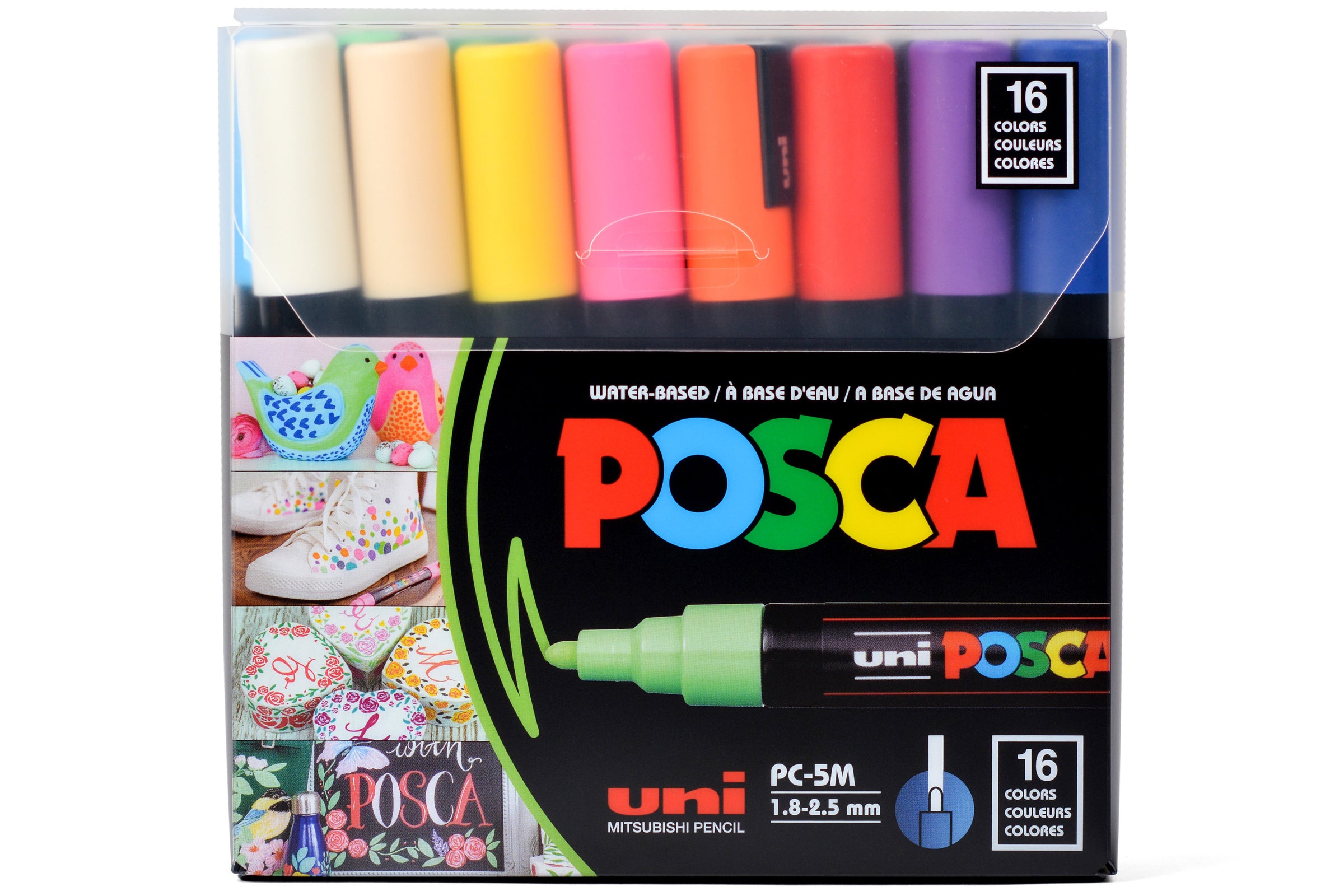 POSCA Paint Markers - Medium Tip - Pack of 16 - CleverPatch