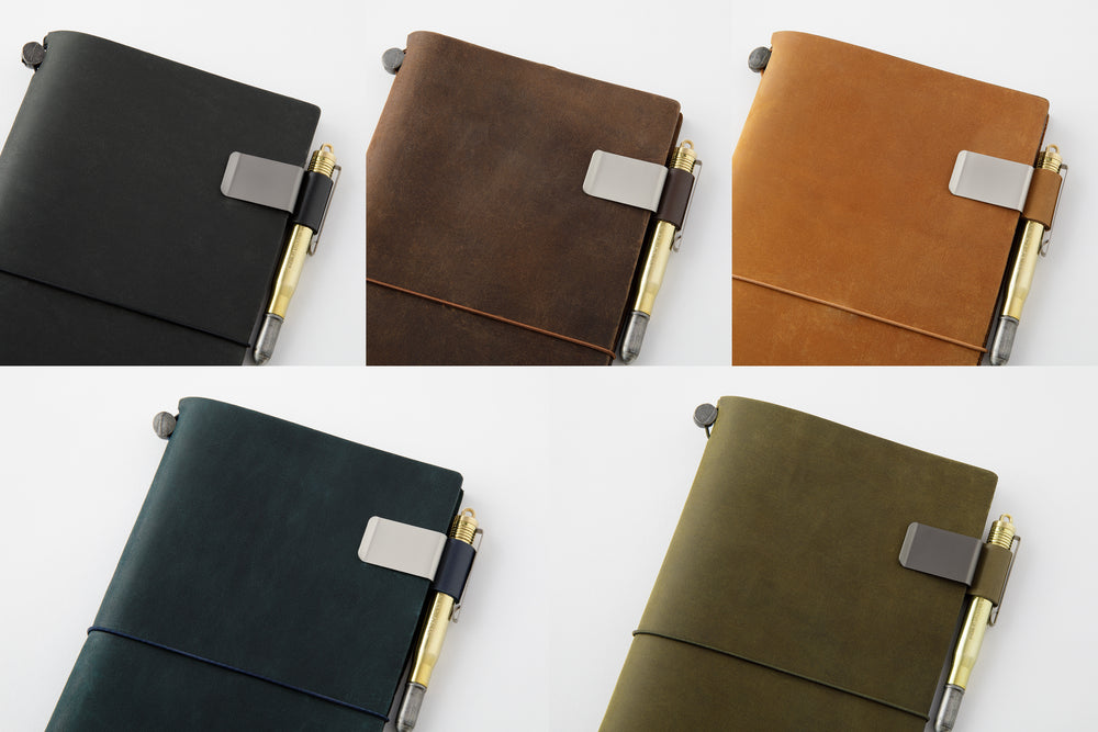 Portalápices Midori Traveler's Notebook | Tamaño Regular Y Pasaporte | Color Oliva | Para Bolígrafos De Hasta 12 Mm De Diámetro