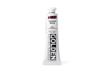 Golden Heavy Body Acrylics, Permanent Maroon, 2 oz. Tube