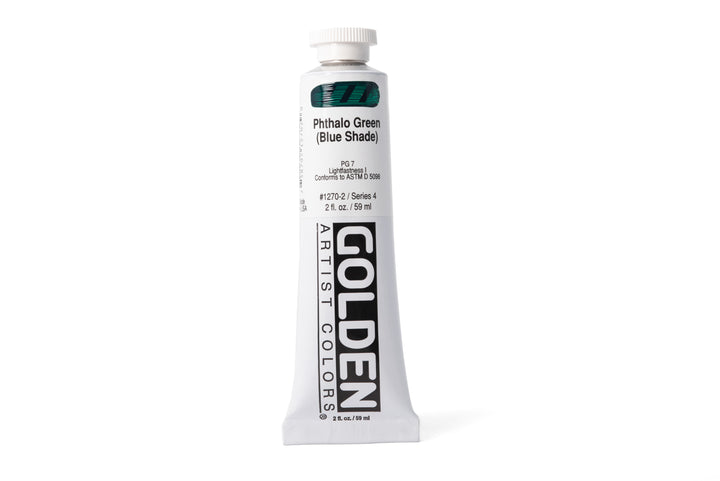 Golden Heavy Body Acrylics, Phthalo Green (Blue Shade)