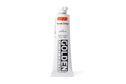 Golden Heavy Body Acrylics, Pyrrole Orange, 2 oz. Tube