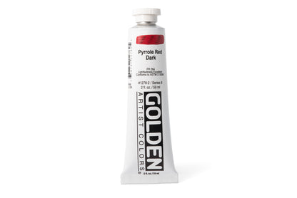 Golden Heavy Body Acrylics, Pyrrole Red Dark, 2 oz. Tube