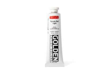 Golden Heavy Body Acrylics, Pyrrole Red Light, 2 oz. Tube