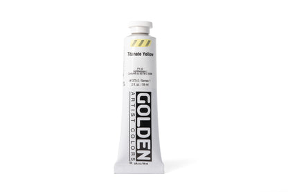 Golden Heavy Body Acrylics, Titanate Yellow, 2 oz. Tube