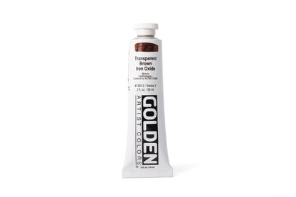 Golden Heavy Body Acrylics, Transparent Brown Iron Oxide, 2 oz. Tube