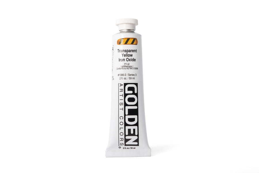 Golden Heavy Body Acrylics, Transparent Yellow Iron Oxide, 2 oz. Tube