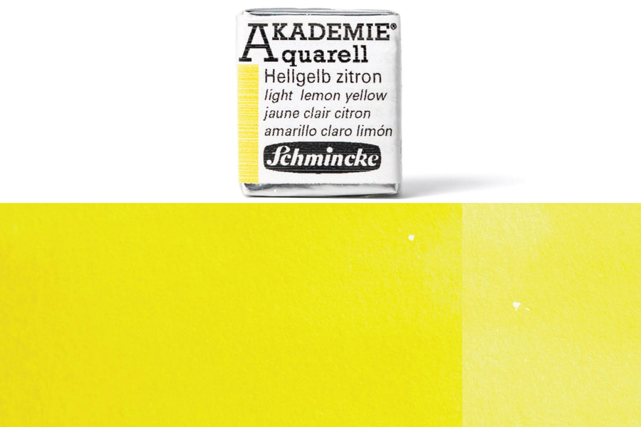 Schmincke - Akademie Watercolor Half Pan, #222 Light Lemon Yellow - St. Louis Art Supply