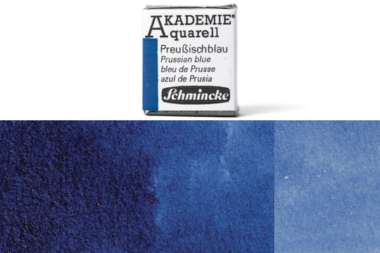 Schmincke - Akademie Watercolor Half Pan, #445 Prussian Blue - St. Louis Art Supply