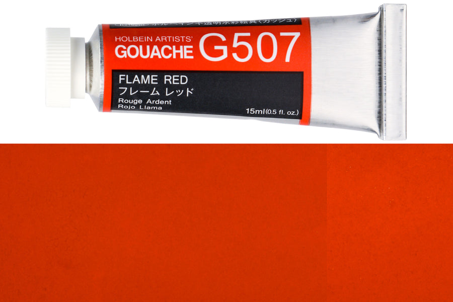 Holbein Artists' Gouache, 15 mL, G507 Flame Red