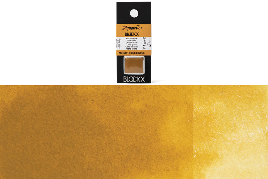 Blockx - Blockx Watercolor Half Pan, #111 Yellow Ochre - St. Louis Art Supply