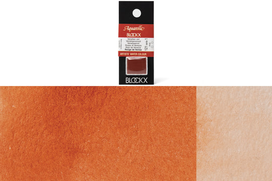 Blockx - Blockx Watercolor Half Pan, #121 Venetian Red - St. Louis Art Supply
