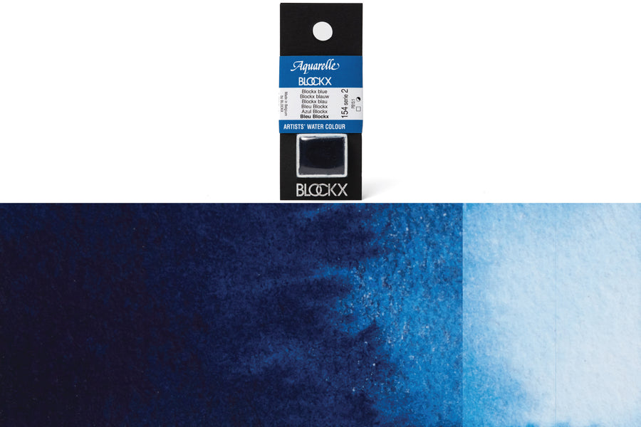 Blockx - Blockx Watercolor Half Pan, #154 Blockx Blue - St. Louis Art Supply