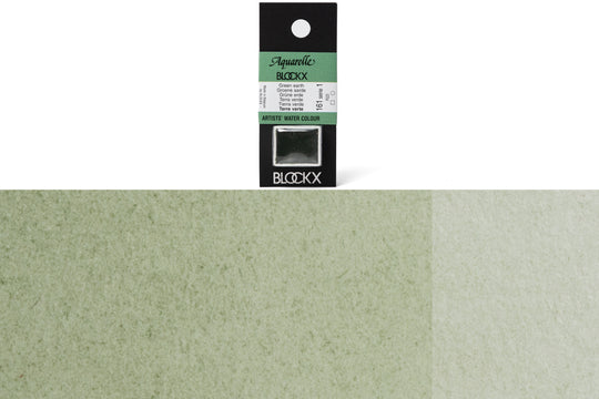 Blockx - Blockx Watercolor Half Pan, #161 Green Earth - St. Louis Art Supply