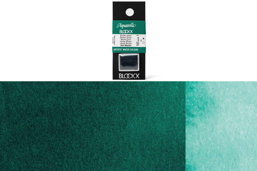 Blockx - Blockx Watercolor Half Pan, #163 Blockx Green - St. Louis Art Supply