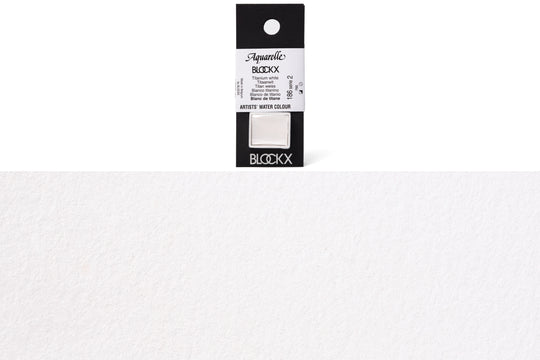 Blockx - Blockx Watercolor Half Pan, #186 Titanium White - St. Louis Art Supply