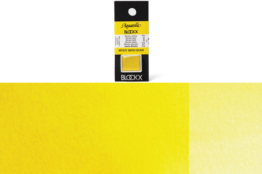 Blockx - Blockx Watercolor Half Pan, #212 Blockx Yellow - St. Louis Art Supply