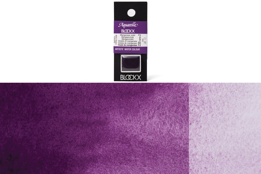 Blockx - Blockx Watercolor Half Pan, #235 Manganese Violet - St. Louis Art Supply