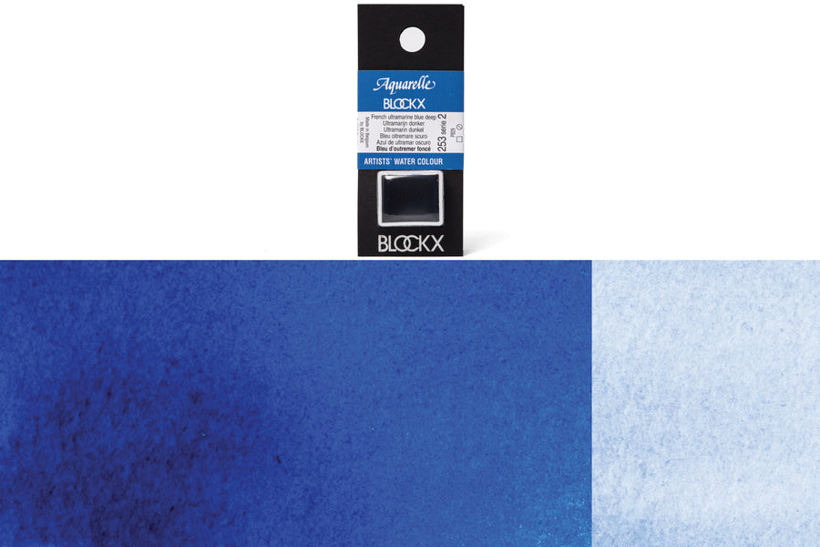 Blockx - Blockx Watercolor Half Pan, #253 French Ultramarine Blue Deep - St. Louis Art Supply