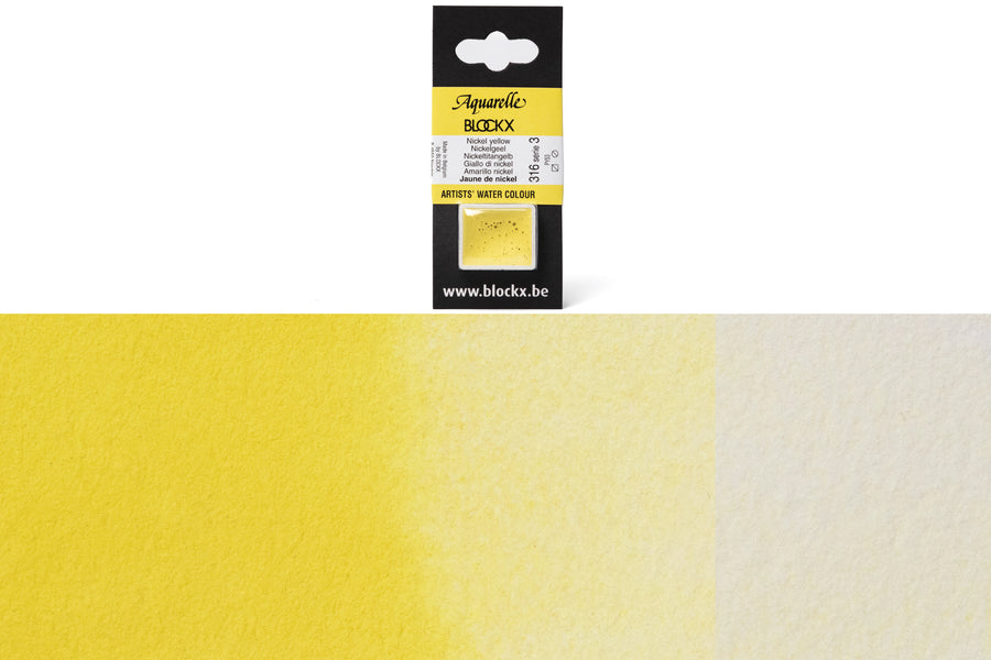 Blockx - Blockx Watercolor Half Pan, #316 Nickel Yellow - St. Louis Art Supply