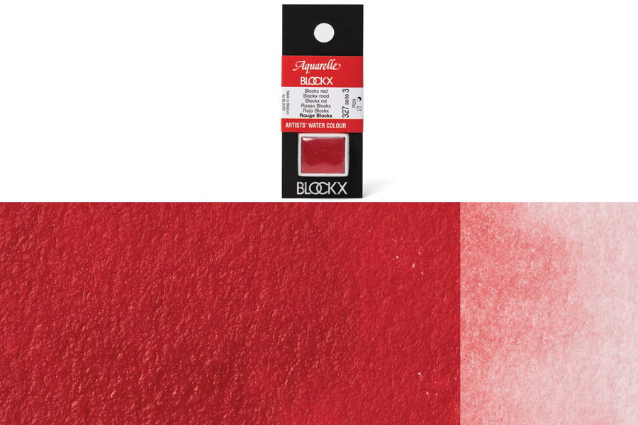 Blockx - Blockx Watercolor Half Pan, #327 Blockx Red - St. Louis Art Supply