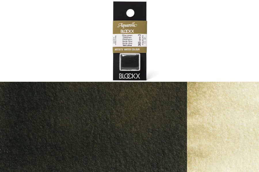 Blockx - Blockx Watercolor Half Pan, #365 Olive Green - St. Louis Art Supply