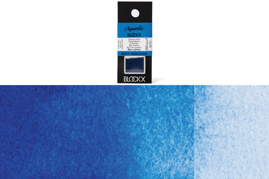Blockx - Blockx Watercolor Half Pan, #454 Phthalo Blue - St. Louis Art Supply