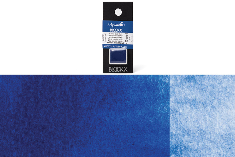 Blockx - Blockx Watercolor Half Pan, #455 Cobalt Blue Dark - St. Louis Art Supply