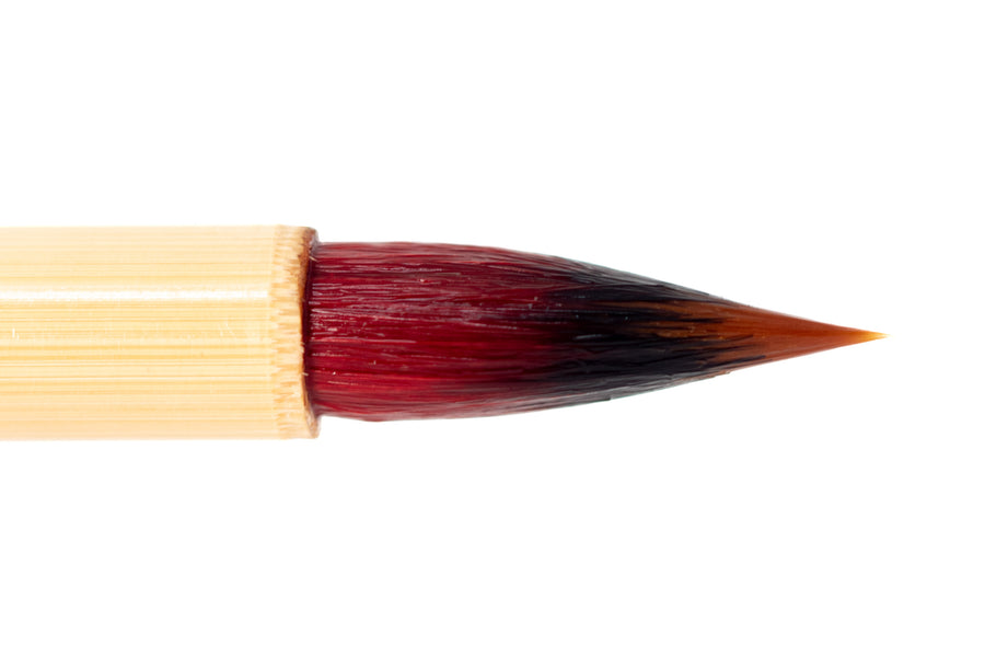 Boku-Undo - Red Tip Bamboo Brush - St. Louis Art Supply
