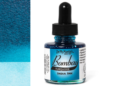 Dr. Ph. Martin's - Bombay India Ink, Turquoise - St. Louis Art Supply