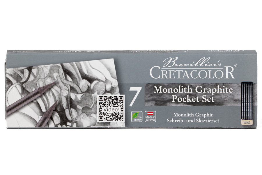 Cretacolor Monolith Box- Woodless Graphite Pencil Drawing Set