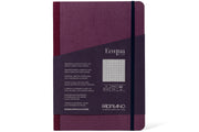 Ecoqua Plus Clothbound Notebook, A5 Dot Grid, Wine