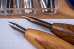 Bullet Pen Holder, Aged Oak, with Leonardt #30 Nib