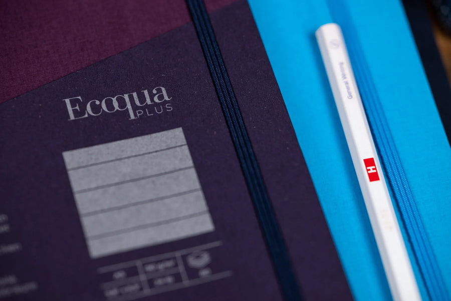 Ecoqua Plus Clothbound Notebook, A5 Lined, Black