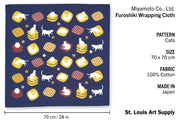 Miyamoto Co. - Furoshiki Wrapping Cloth, Large, Cats - St. Louis Art Supply