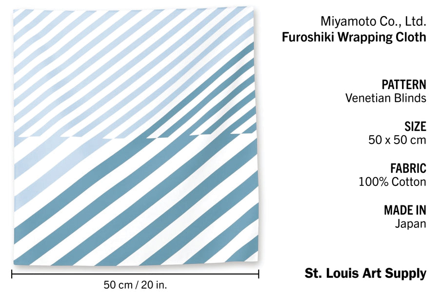 Miyamoto Co. - Furoshiki Wrapping Cloth, Small, Venetian Blinds - St. Louis Art Supply