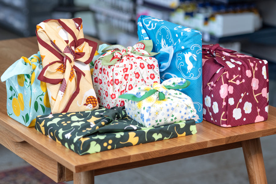 Miyamoto Co. - Furoshiki Wrapping Cloth, Small, Cherry Blossoms - St. Louis Art Supply