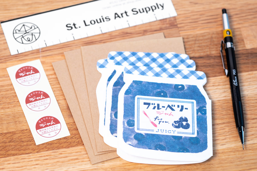 Furukawa Paper Works - Blueberry Jam Notecards - St. Louis Art Supply