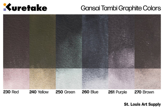 Kuretake - Gansai Tambi Graphite Colors, Set of 6 - St. Louis Art Supply