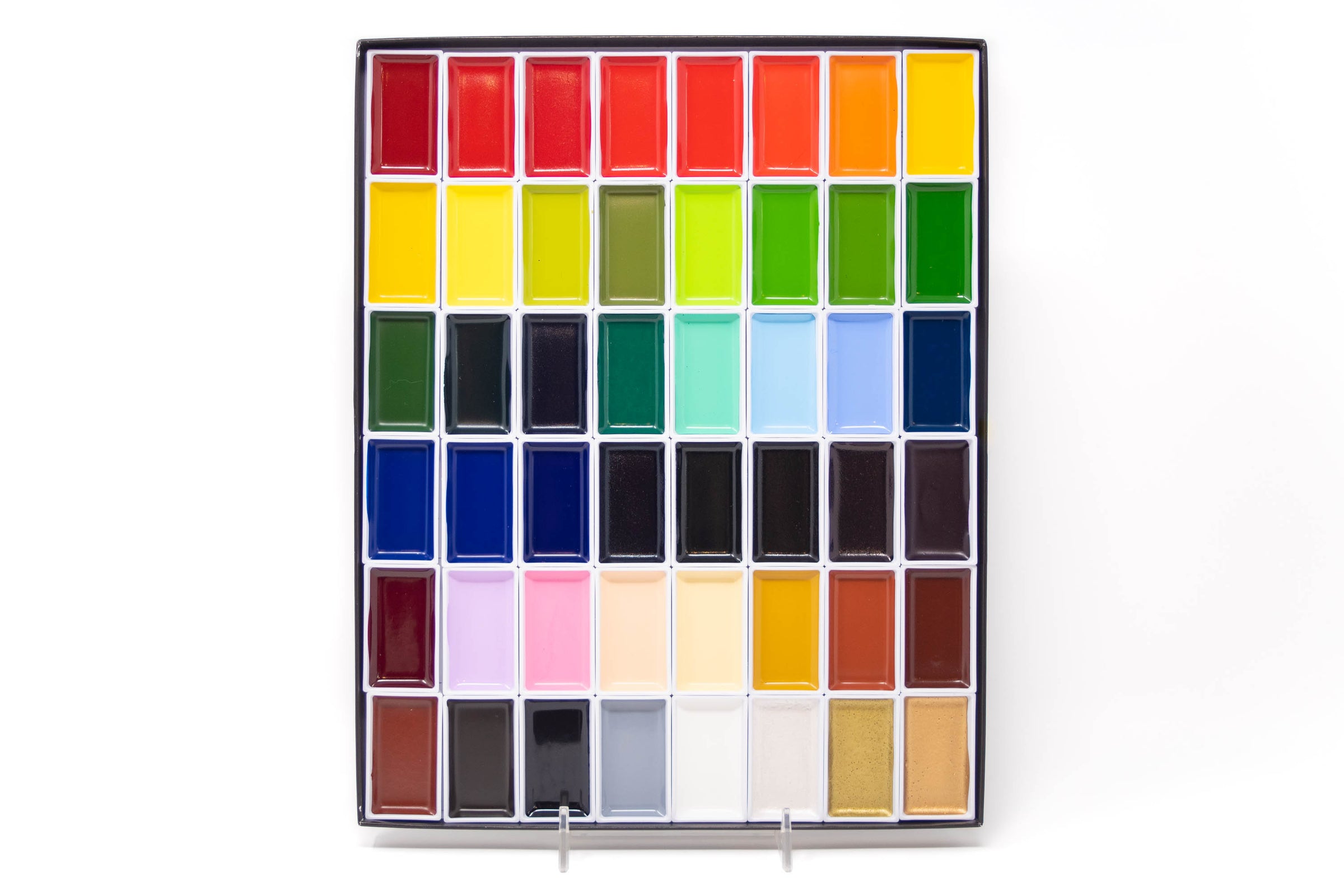 Holbein Watercolor 48 Color Set Swatching 