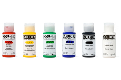 Golden Fluid Acrylics, Intro Set of 6