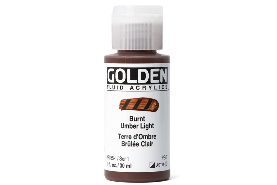 Golden - Golden Fluid Acrylics, Burnt Umber Light - St. Louis Art Supply