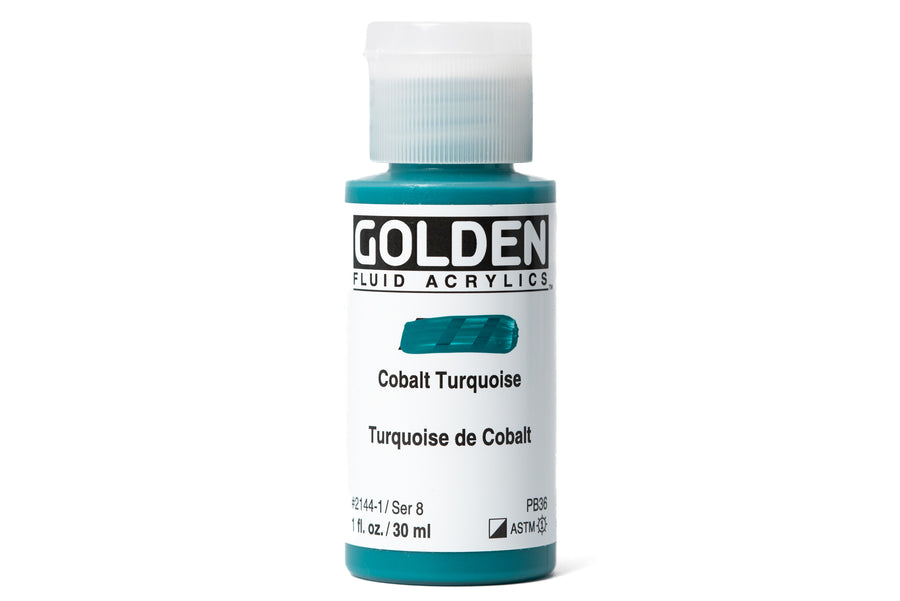 Golden - Golden Fluid Acrylics, Cobalt Turquoise - St. Louis Art Supply