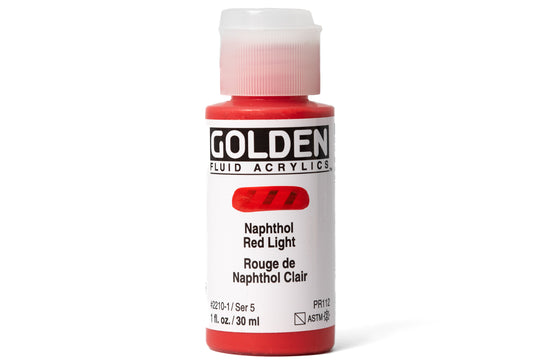 Golden - Golden Fluid Acrylics, Naphthol Red Light - St. Louis Art Supply