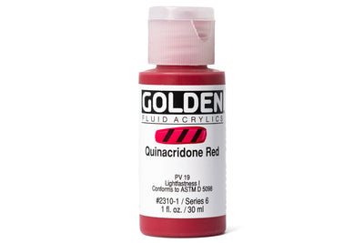 Golden - Golden Fluid Acrylics, Quinacridone Red - St. Louis Art Supply