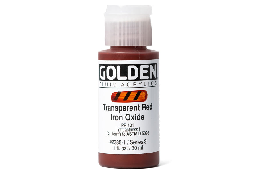 Golden - Golden Fluid Acrylics, Transparent Red Iron Oxide - St. Louis Art Supply