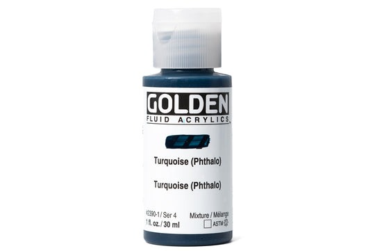 Golden - Golden Fluid Acrylics, Turquoise (Phthalo) - St. Louis Art Supply