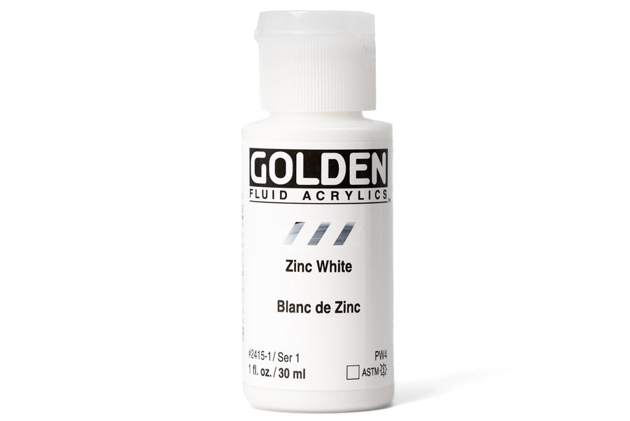 Golden - Golden Fluid Acrylics, Zinc White - St. Louis Art Supply